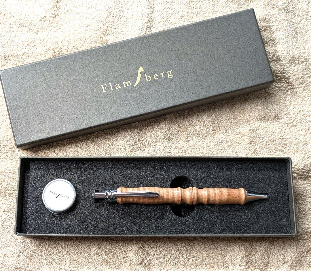 Flamberg　栃　縮み杢　木軸サンピューラ　ボールペン　専用箱付き