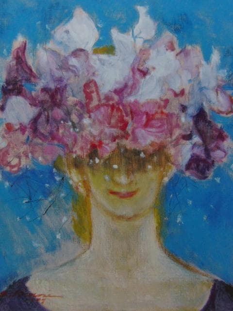 百瀬貞子、【遊】、希少な画集画、新品高級額・額装付、状態良好