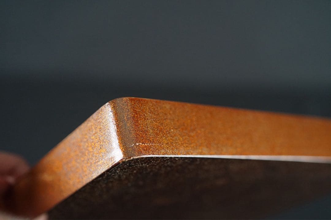 江戸後期 時代 総梨地 朱金 蓮蒔絵 硯蓋 共箱 木製漆器 書道具 古美術