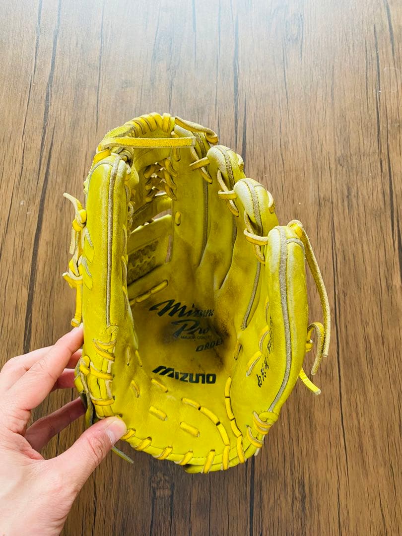 ミズノ オーダーグローブ 右投げ用 イエロー