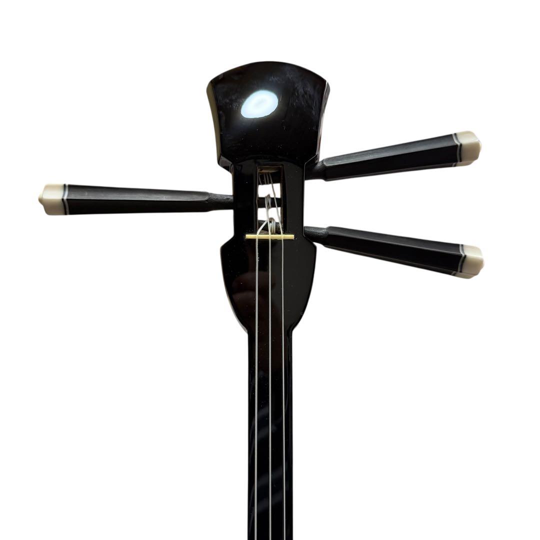 【美品フルセット】沖縄三味線 蛇本皮 強化張り ZENONケース付 119-3