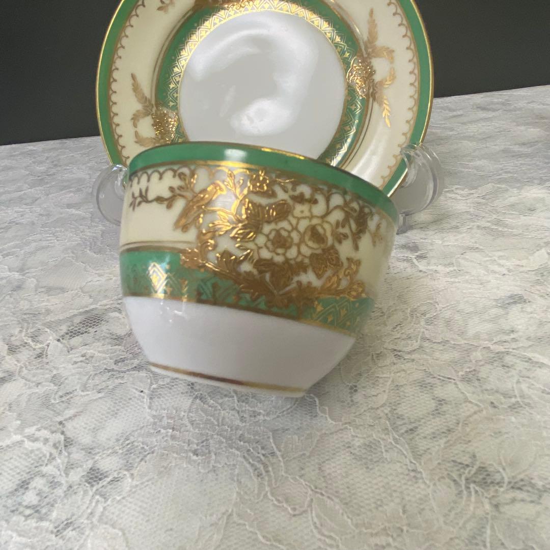オールドノリタケ　ティーセット　金盛　カップ　ソーサー　プレート　英国　里帰り