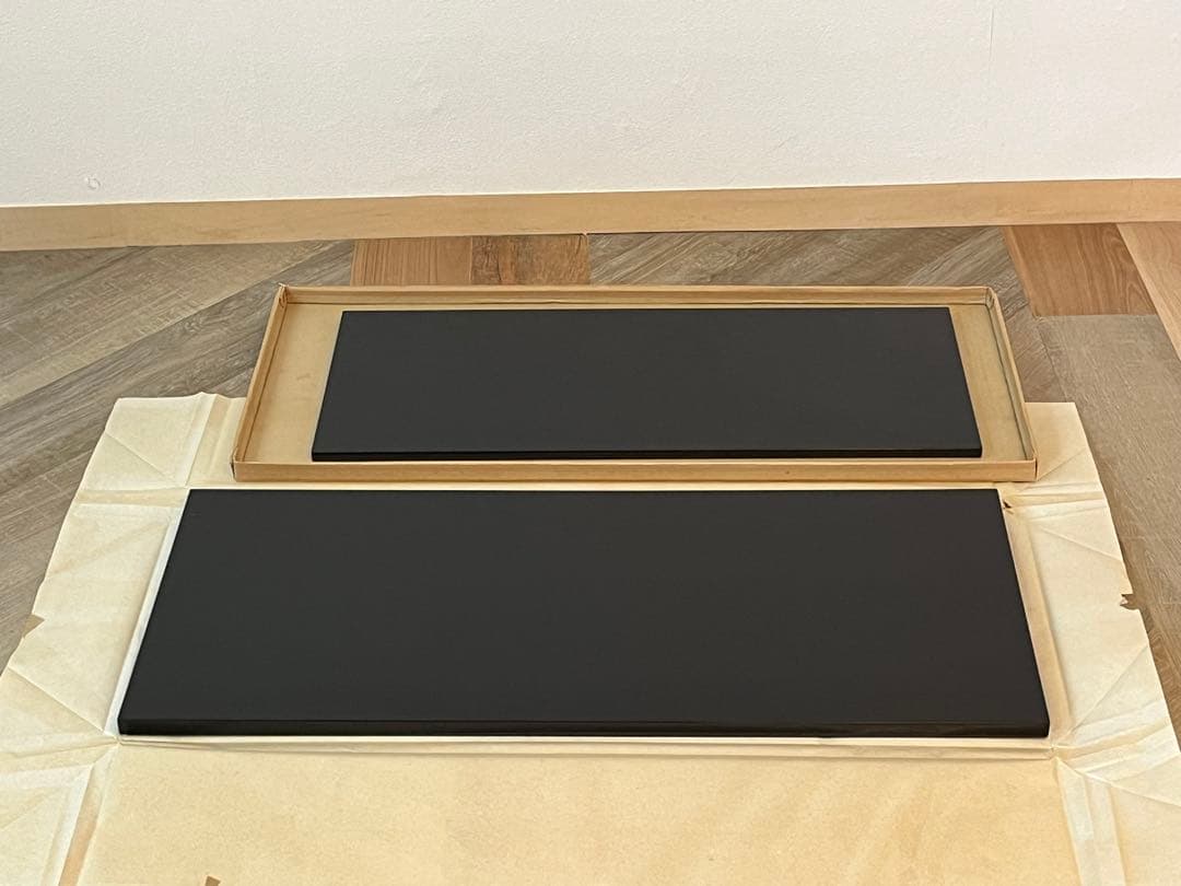 真塗　長板　大小　共箱　茶道具　塗師