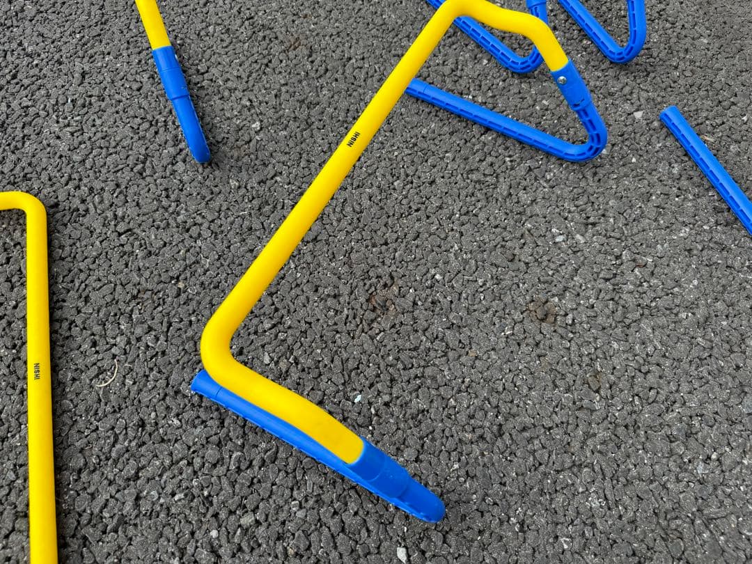 NISHI 陸上トレーニング用ハードル 青と黄色 ミニハードル11本セット