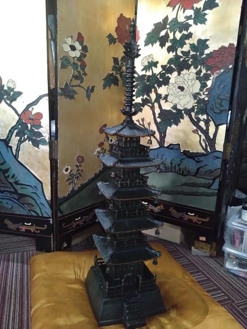 鉄製 五重塔 インテリア装飾 約80cm