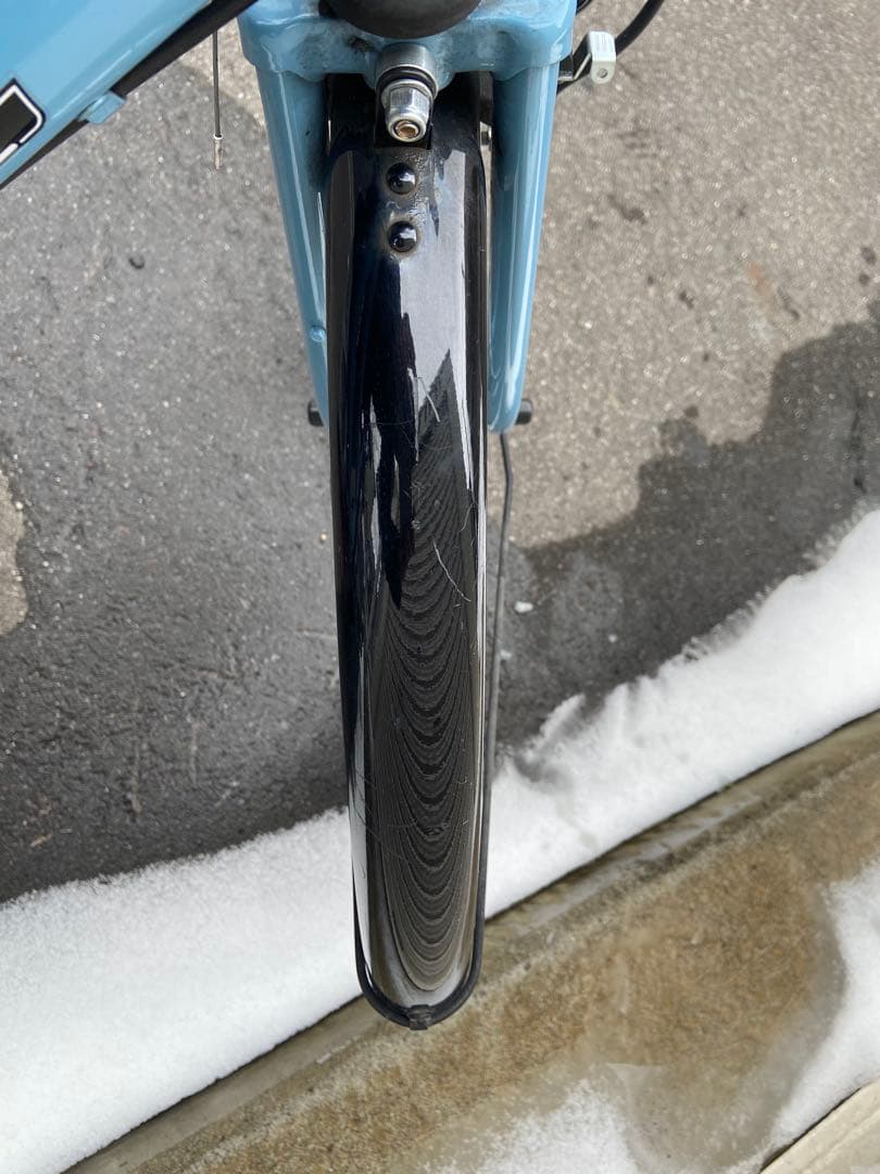 ブルーグレー シティサイクル 27インチ 前バスケット付き