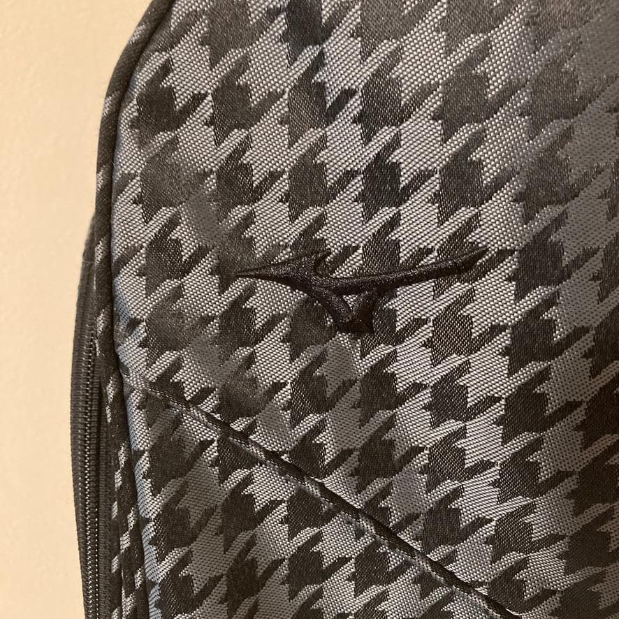 【SI】MIZUNO　千鳥格子柄 キャディバッグ ゴルフ 5分割 自立式