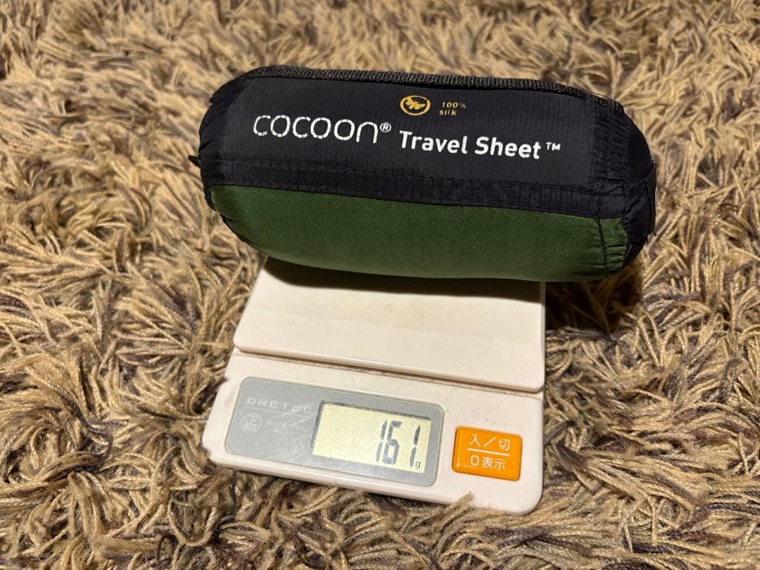 COCOON Travel Sheet 100%シルク インナーシュラフ