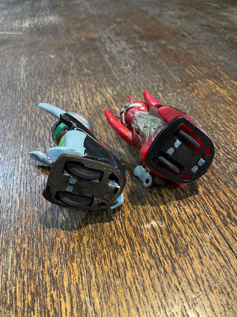 当時物ゼンマイ ソフビ 歩行玩具 小 仮面ライダーと蜘蛛男 2体 昭和レトロ