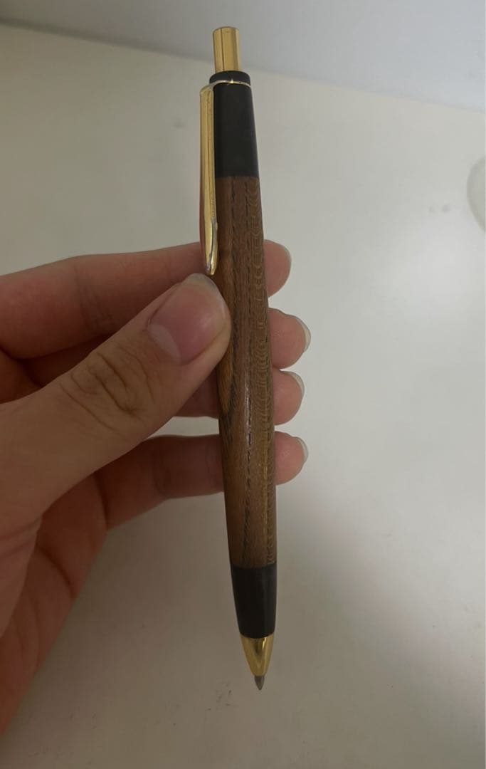 ボナンペン　欅　木製シャーペン　0.5 真鍮金具