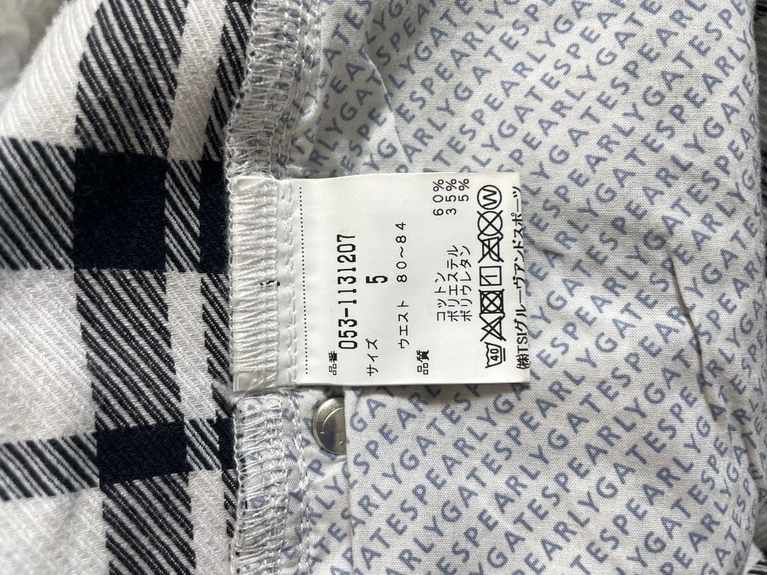 (美品）PEARLYGATESパーリーゲイツコットンポリエステルパンツ サイズ5