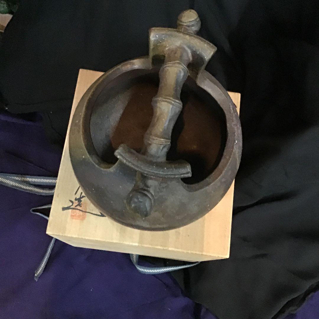 備前焼 陶月作共箱付手桶花生け年末年始大売り切り出しです❣️