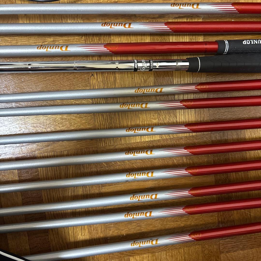 ネイビーとオレンジのチェック柄 ゴルフバッグ