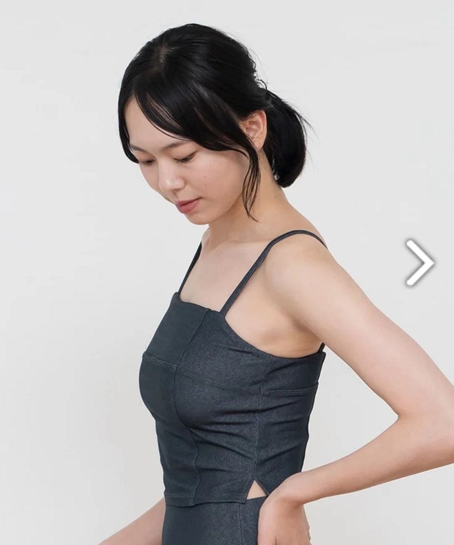 【SUKALA】上下セット/リブデニムショートキャミソール＆レギンス