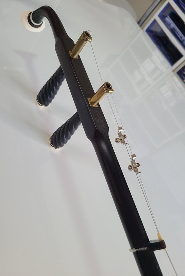 高級二胡 北京式 黒檀六角二胡 南建成制