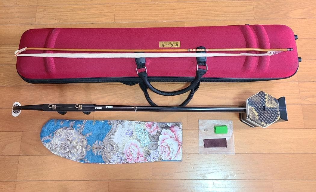 高級二胡 北京式 黒檀六角二胡 南建成制