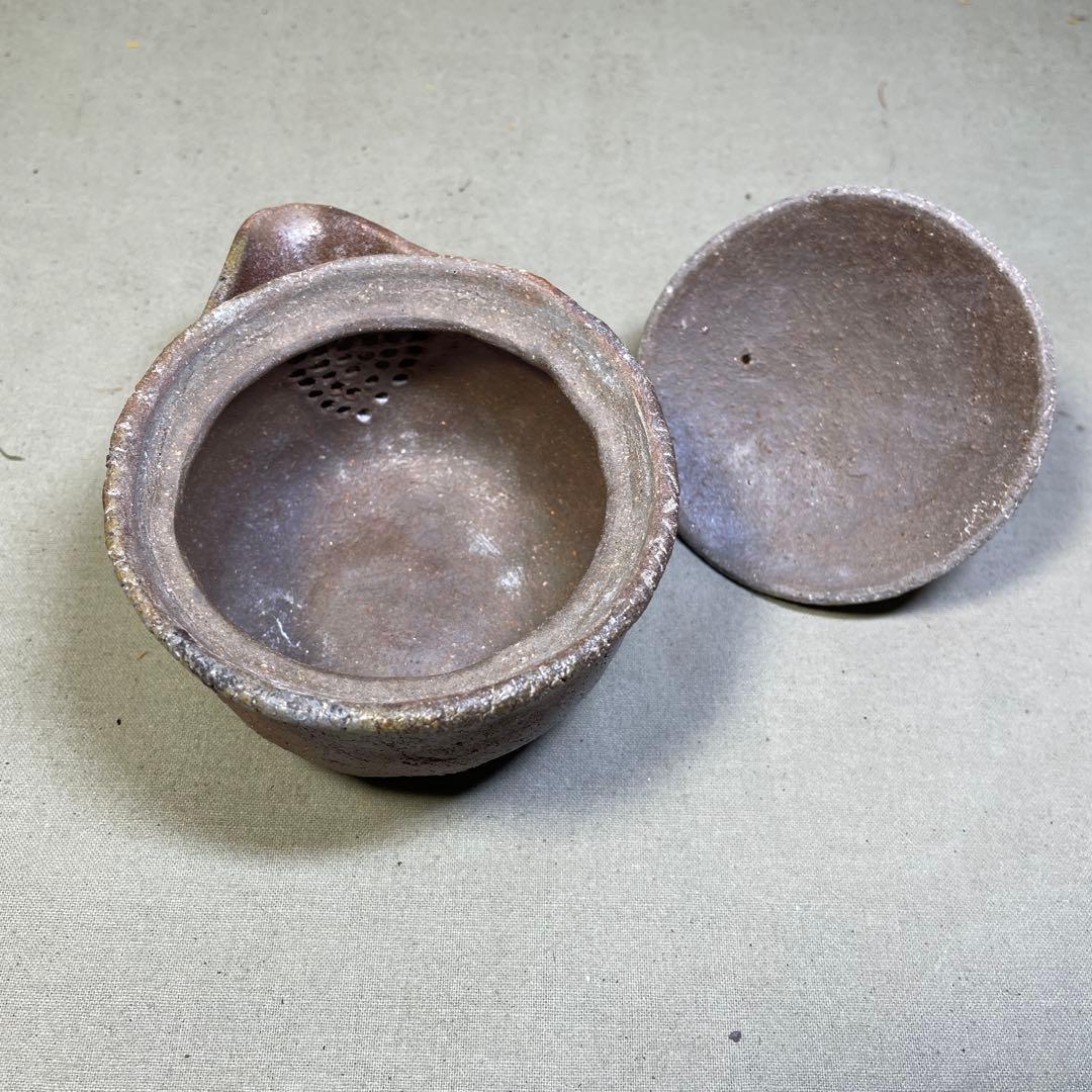 ト*ン様 備前焼　備前手造り龍宝瓶　獅子宝瓶 在銘 ２点セット 煎茶器 急須 煎