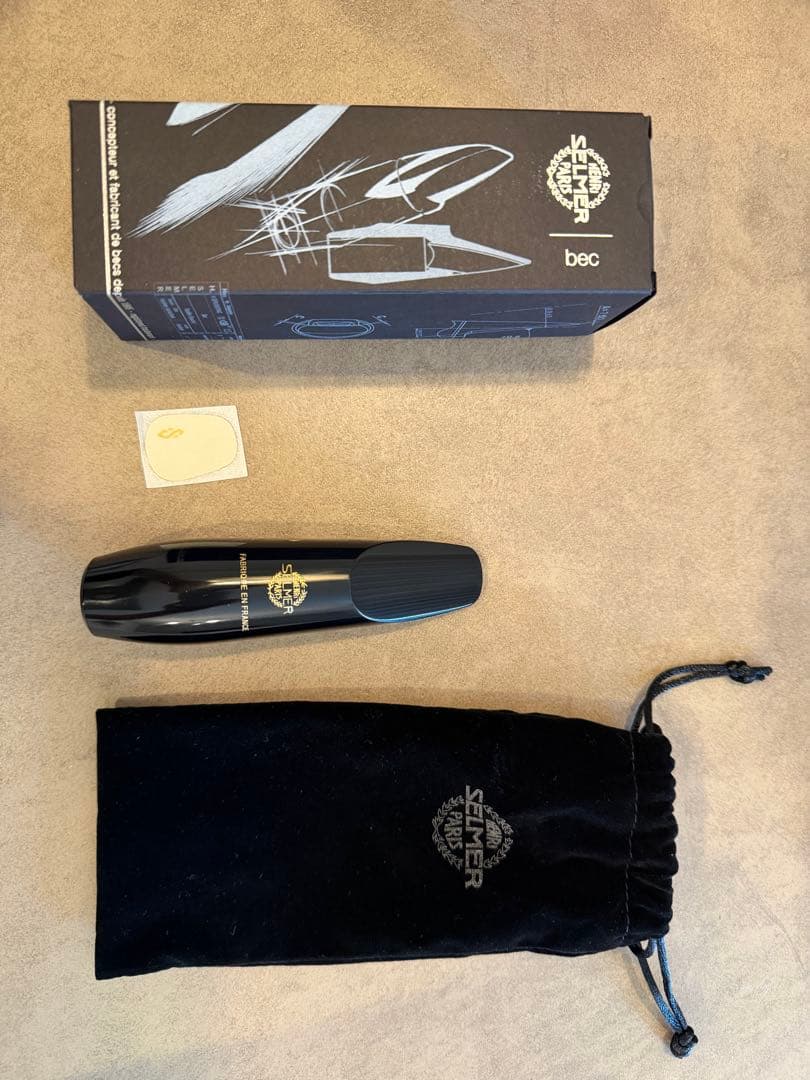 Selmer テナーサックス マウスピース コンセプト リガチャー、キャップ付き