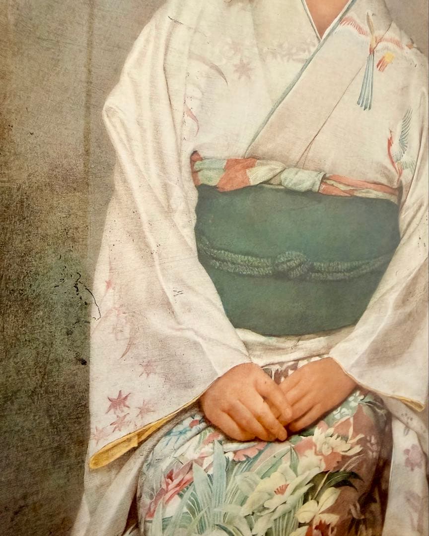 アンティーク ヴィンテージ コレクション 女性 肖像画 着物