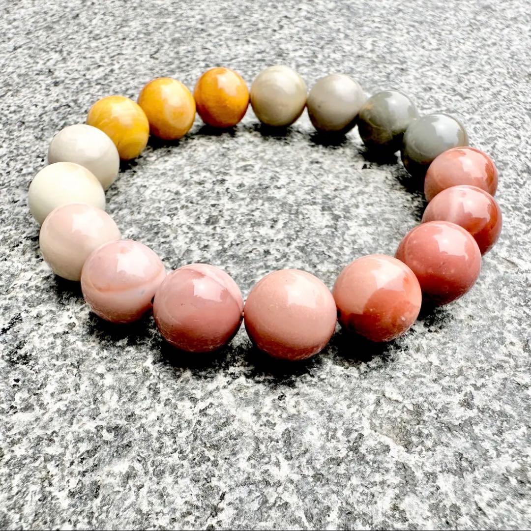 マルチカラーアラシャンメノウ　ブレスレット