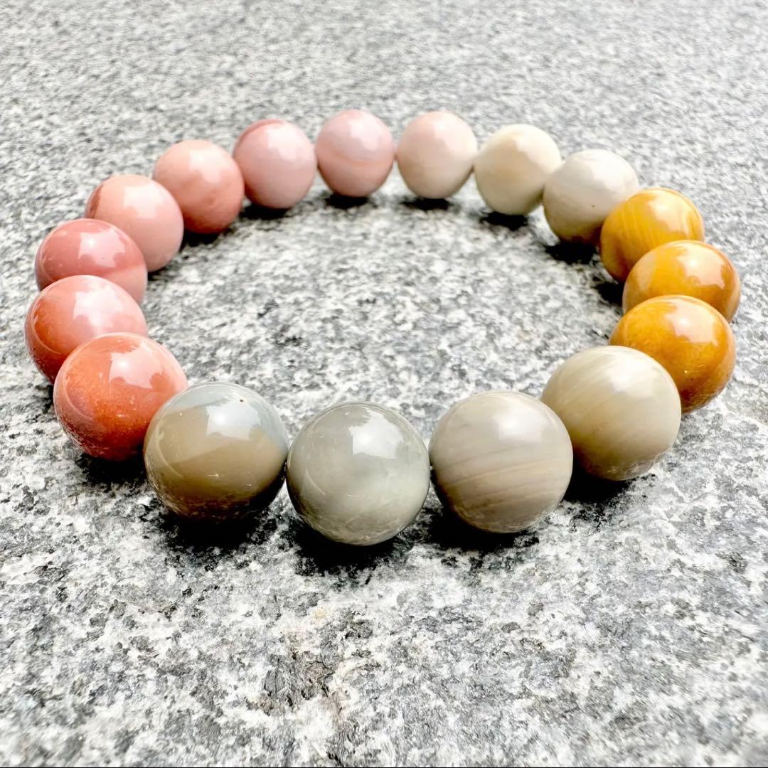 マルチカラーアラシャンメノウ　ブレスレット
