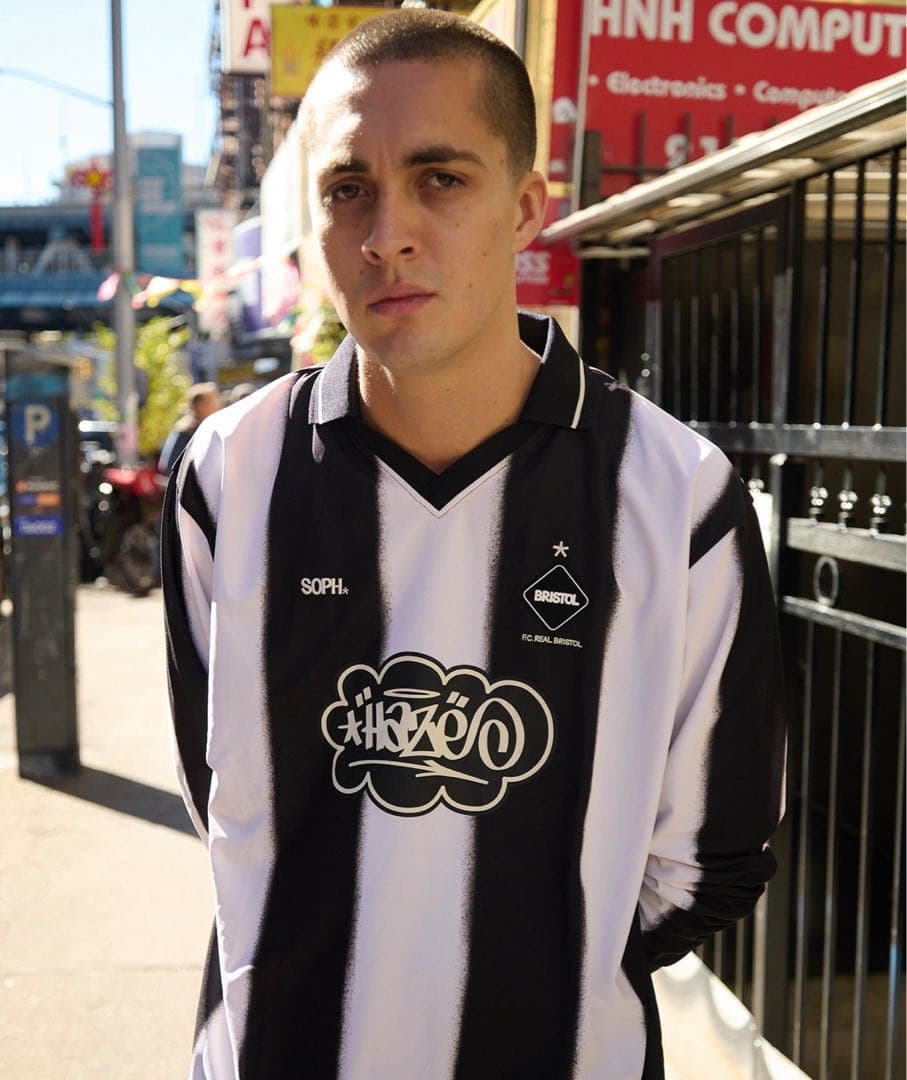 ウェア FCRB ERIC HAZE GAME SHIRT L