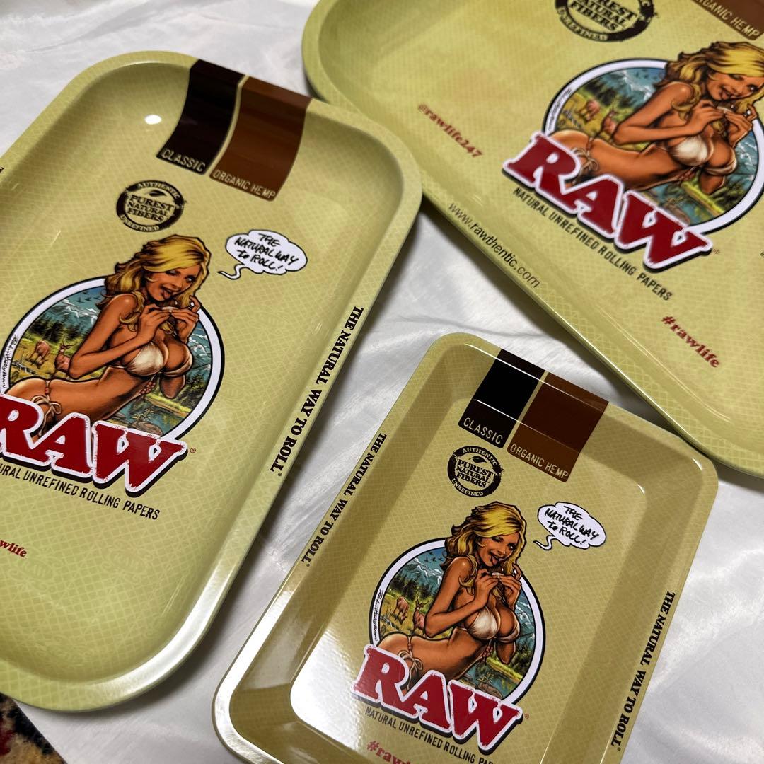 廃盤　18年製　ロッキンジェリービーン　RAW スチールトレー　3点セット