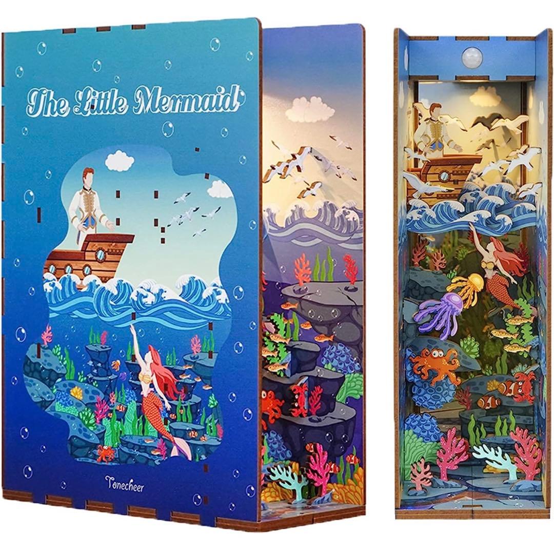 ドールハウス完成品　ブックスタンド　リトルマーメイド
