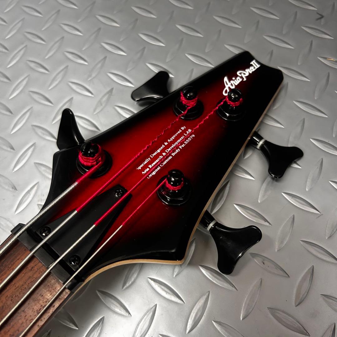 【美品】Aria ProⅡ SB-380 アクティブベース 4弦 フレイムトップ