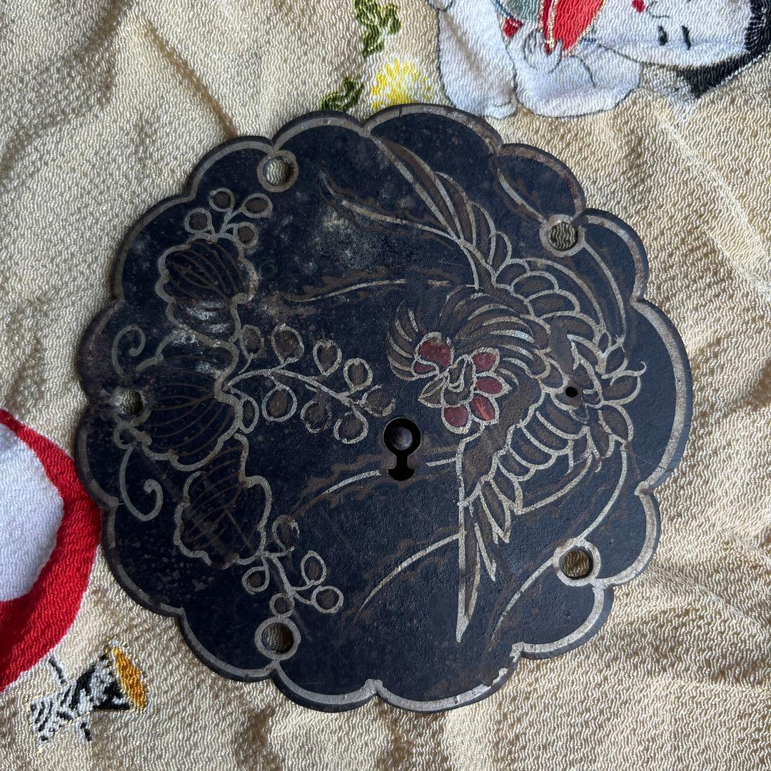 時代　箪笥 前金具 錠前金具「蕪」かぶら　たんす アンティーク 古民具 和風