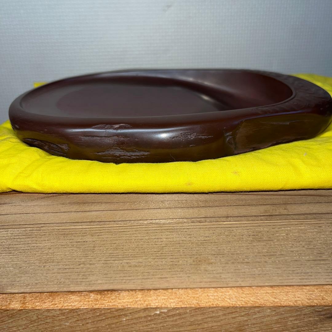 ⭕️紅渓石硯　相馬羊堂　希少　彫刻入　6寸大　美品大型　宮崎県延岡市　女性好み