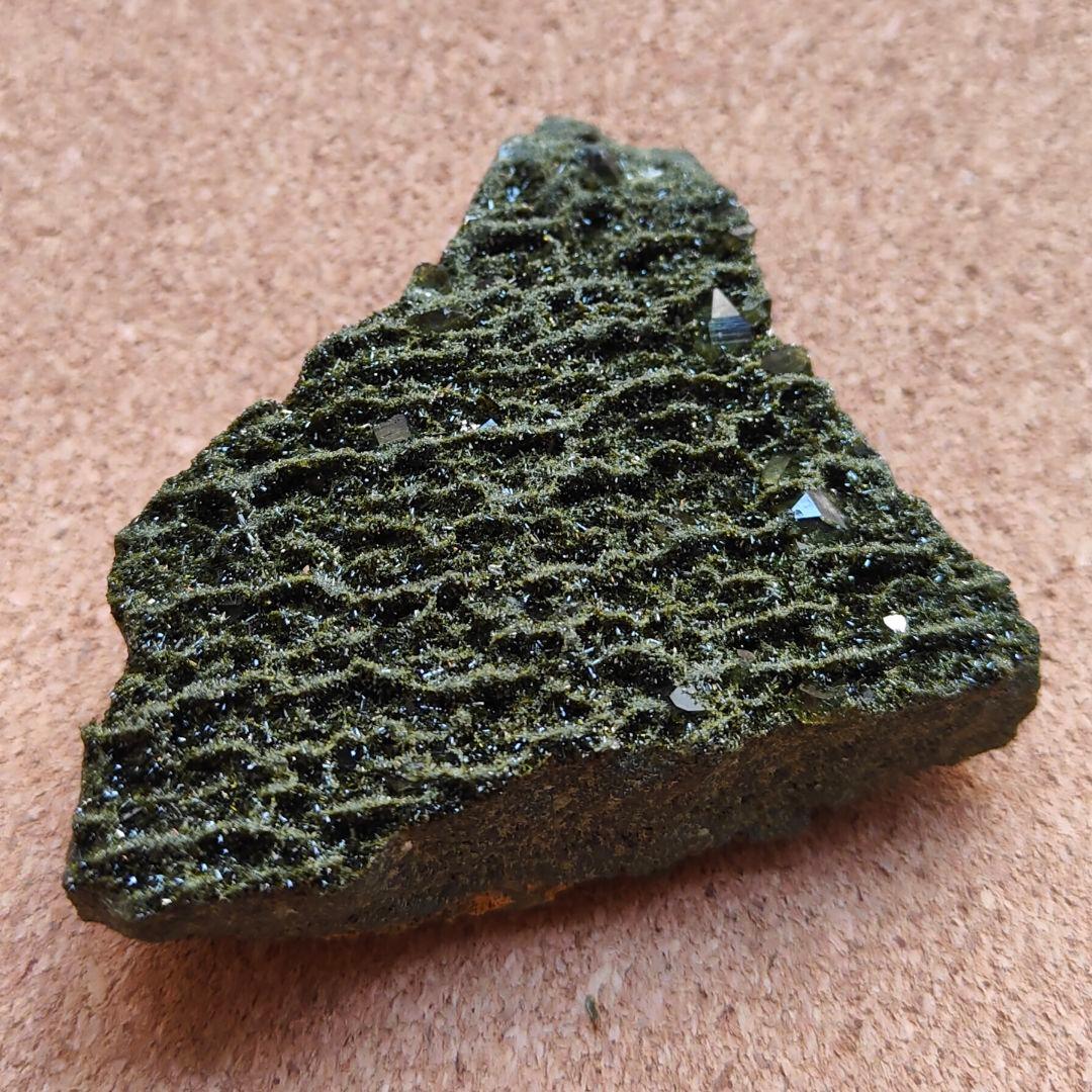 トルコ産エピドート&水晶　天然石 鉱物 原石