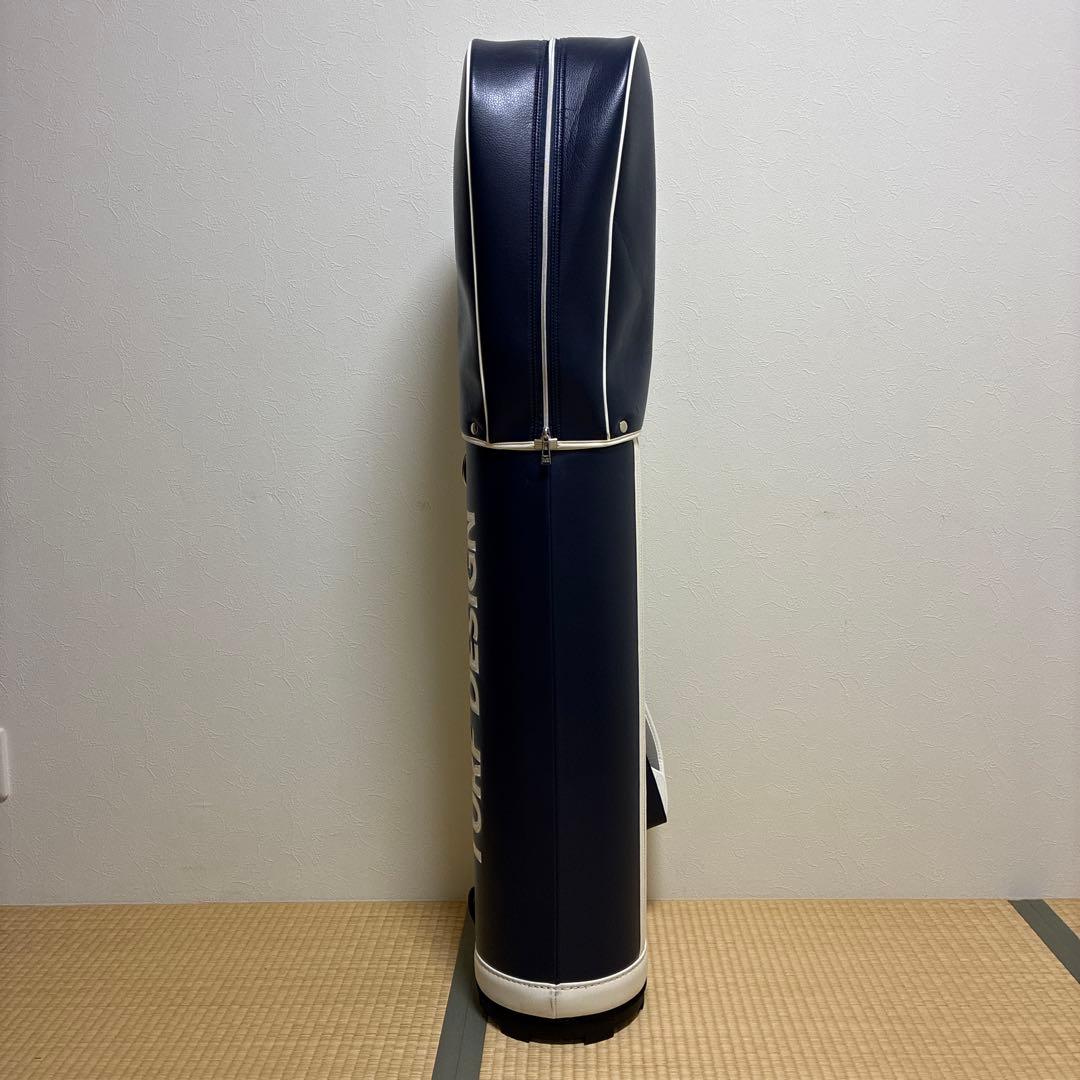 美品 TURF DESIGN キャディバッグ ネイビー/ホワイト　ターフデザイン