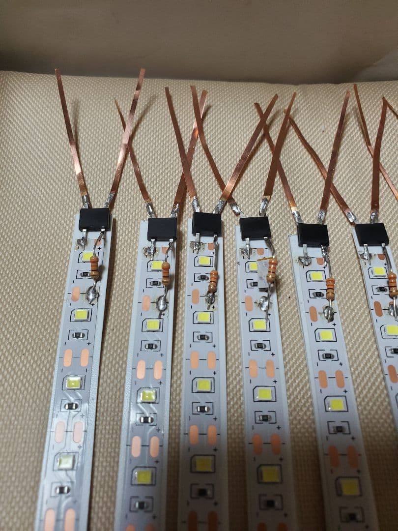 nゲージ室内灯5VテープLED白色　50本 覇王さん専用