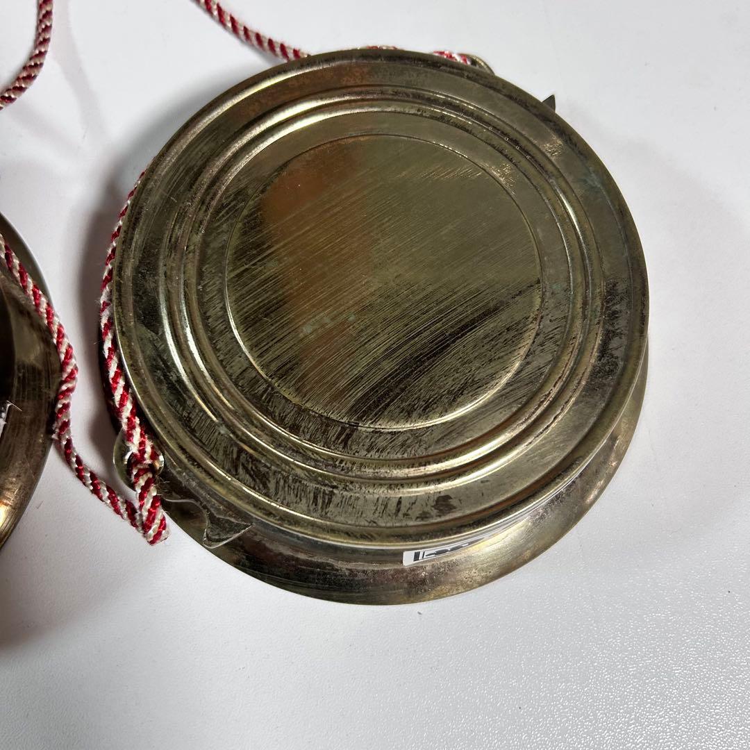 真鍮製 チャンチキ　鉦 かね ペア 神輿 囃子用 和楽器 直径12.2cm