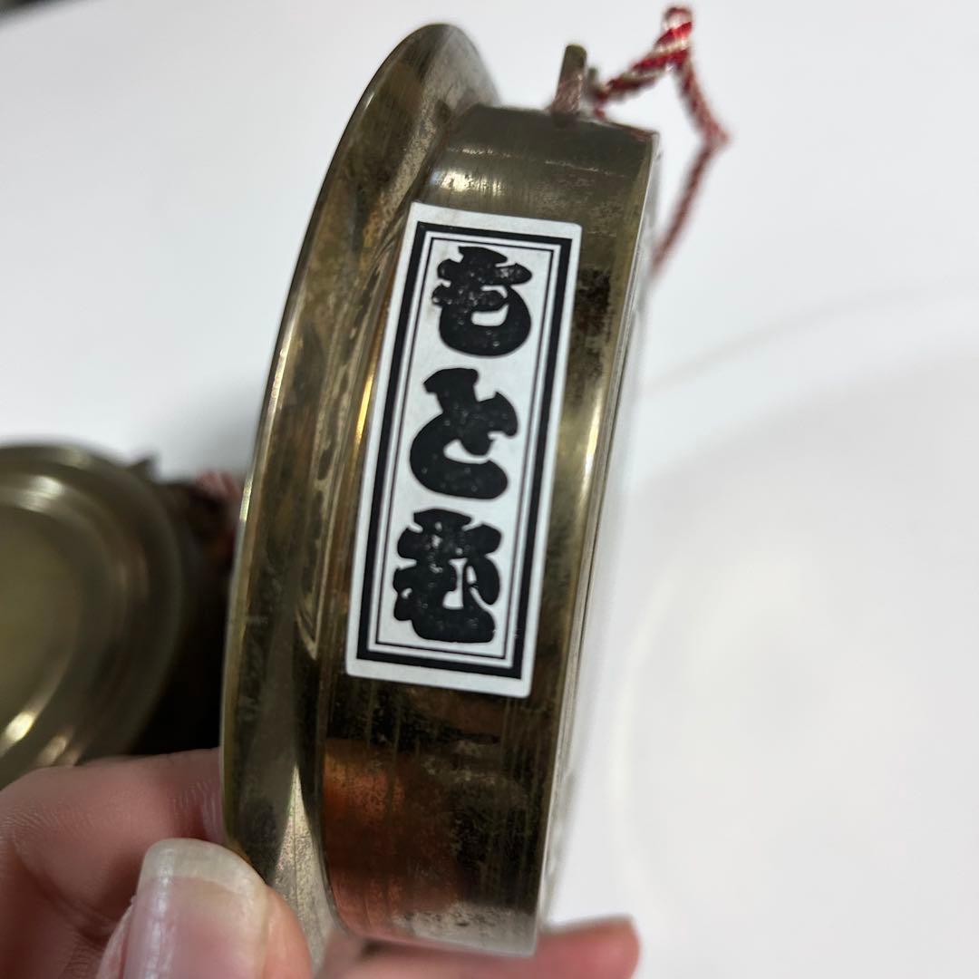 真鍮製 チャンチキ　鉦 かね ペア 神輿 囃子用 和楽器 直径12.2cm