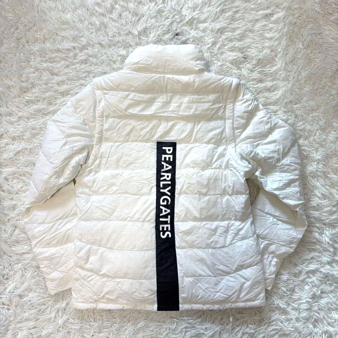 最新 パーリーゲイツ ダウン 中綿 ゴルフ ウェア 白 ホワイト 防寒 2way