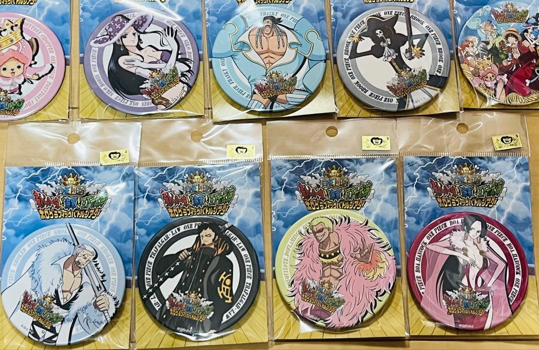 ワンピース ホログラフィックバトルシアター 缶バッジ コンプ 輩 お台場 限定