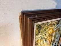 【真作】絵画　油彩8号　ヴィースの教会　ドイツ世界遺産を描く一作　W102