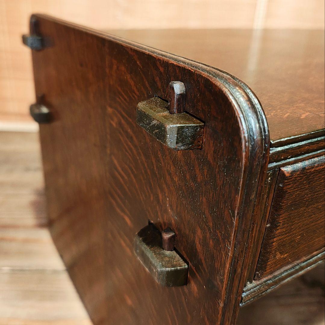 楔文机　小引き出し　座卓　昭和レトロ　古家具