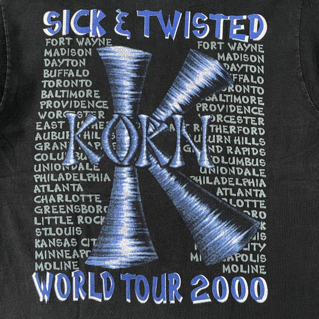 00S ヴィンテージ KORN ミュージック バンド ロック Tシャツ メンズL