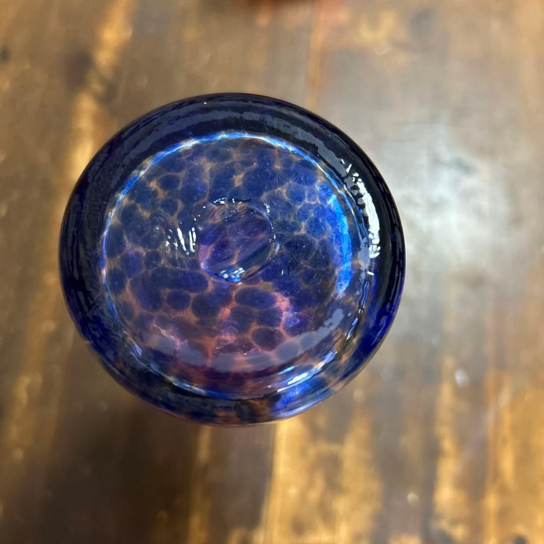 ガラス作家　作家物　花瓶　一輪挿し　ドリンクボトル　吹きガラス