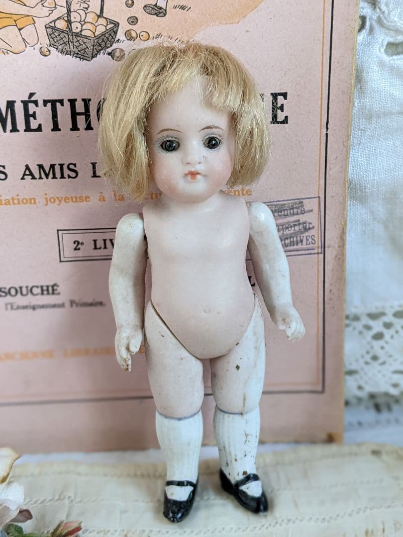 【s】アンティークビスクドール　ミニョネット　ケストナー150 　２体セット