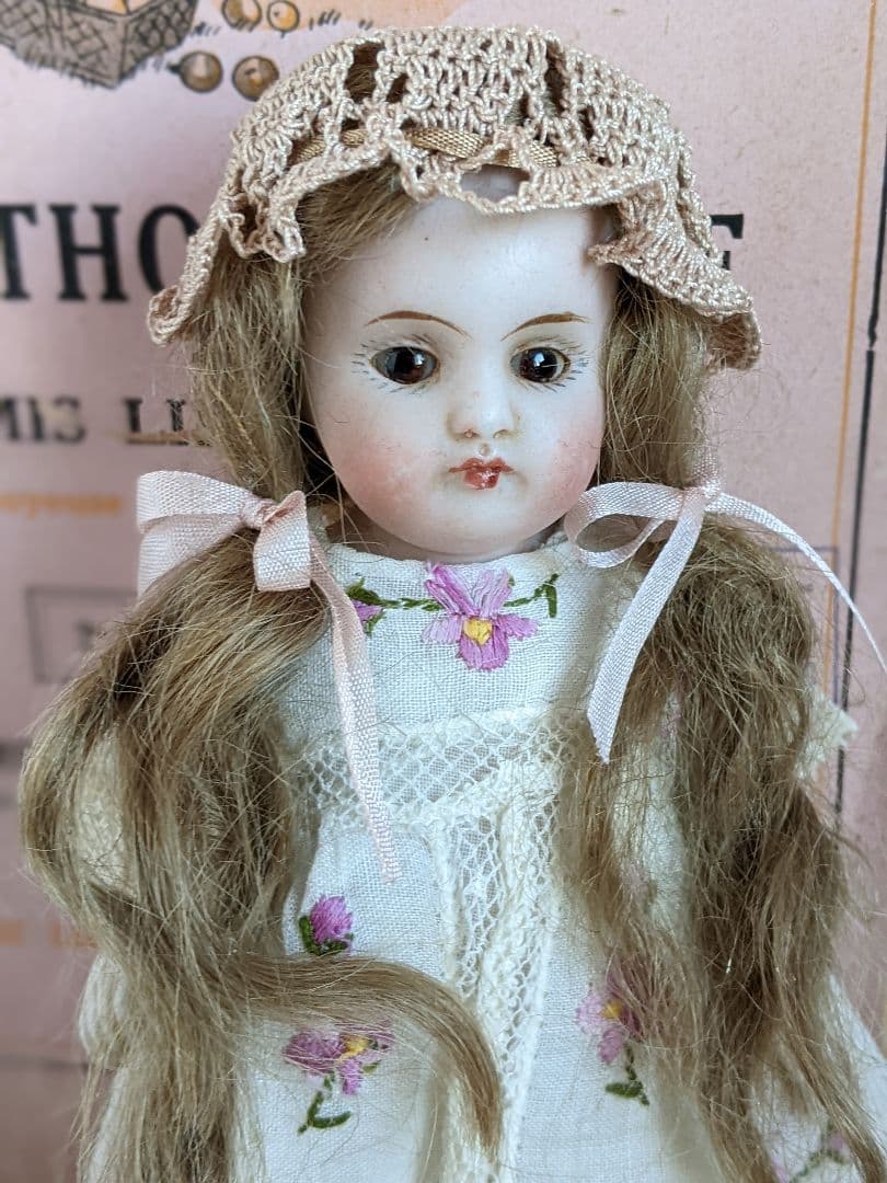 【s】アンティークビスクドール　ミニョネット　ケストナー150 　２体セット