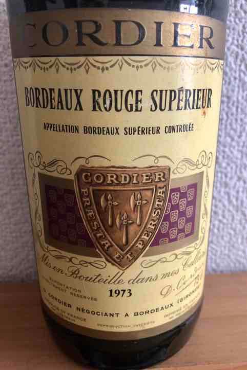 【未開栓】コーディア ボルドー1973　赤ワイン フランス　ヴィンテージ　古酒