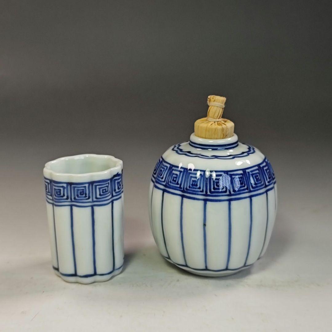 イ793 茶箱『茶箱一式　棗　振出　茶碗　香合　漆塗箱』茶道具