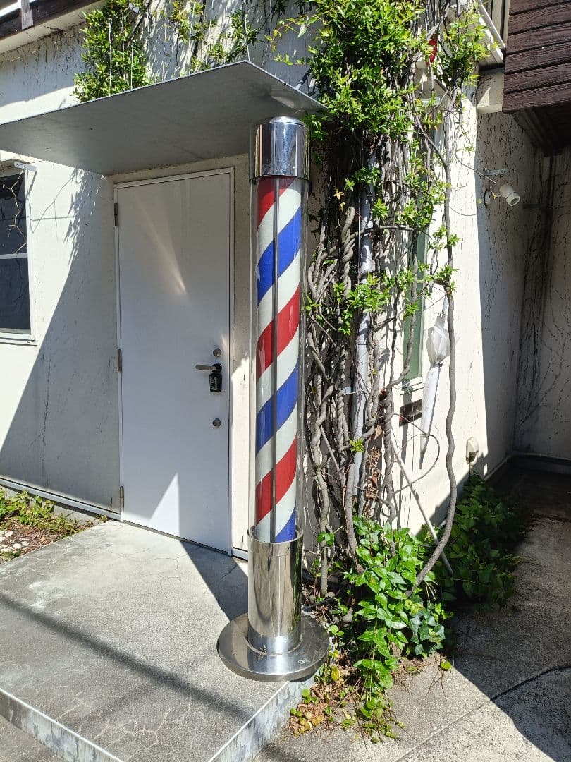 サインポール 大阪サイン 整備済 中古 LED仕様 理容 床屋 看板 照明