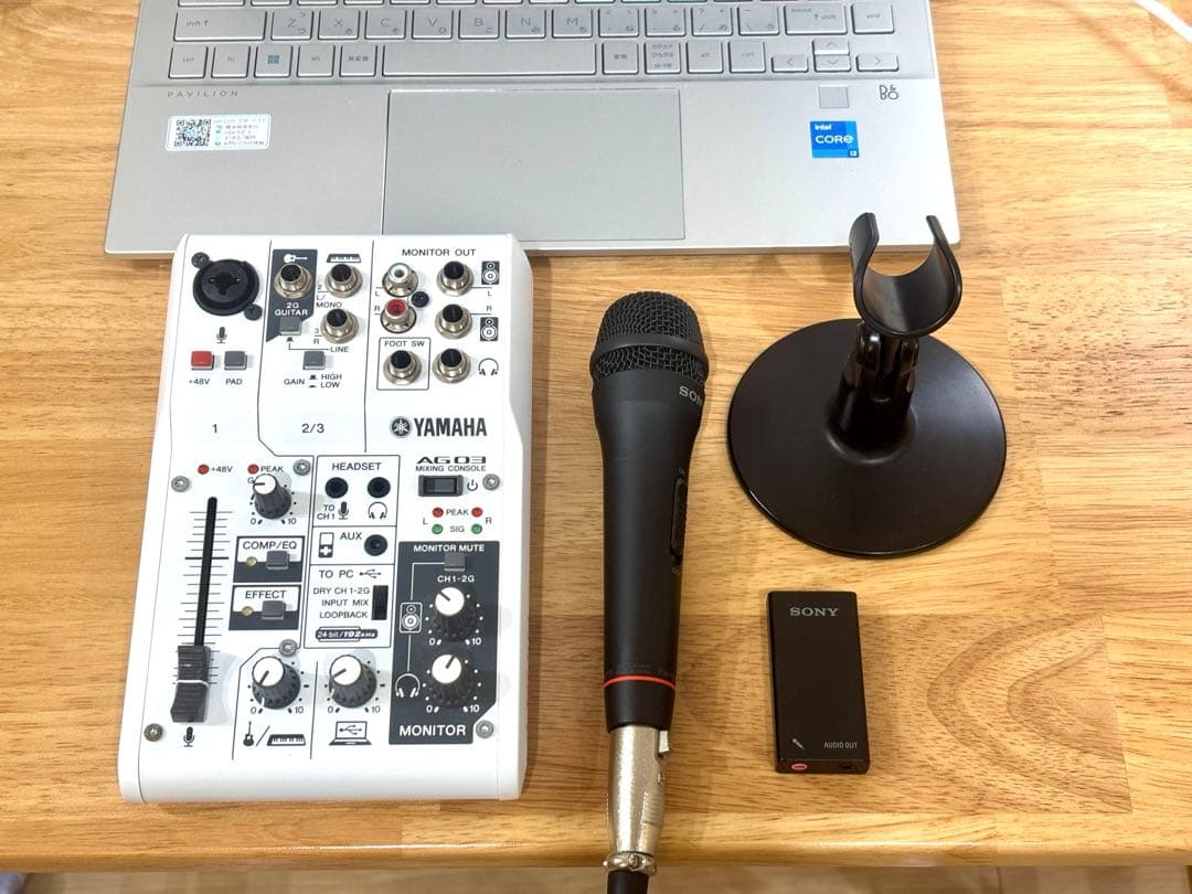 【配信・録音セット】YAMAHA AG03 + SONYマイク一式