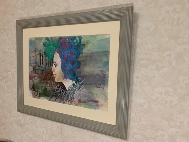 物故重鎮❣️納 健【PARIS】うろこ美術館グランプリ受賞◆大判水彩画