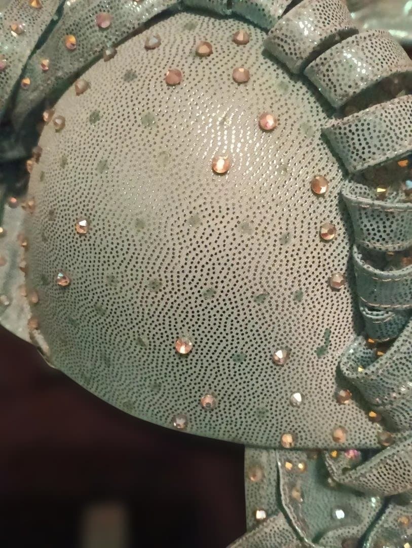 【新品Sale】エジプト製ベリーダンス セットアップ 水色 フリンジ